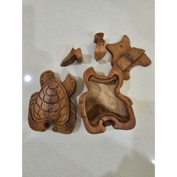 Wooden Turtle Puzzle with a hidden box - Picture 4 of 4